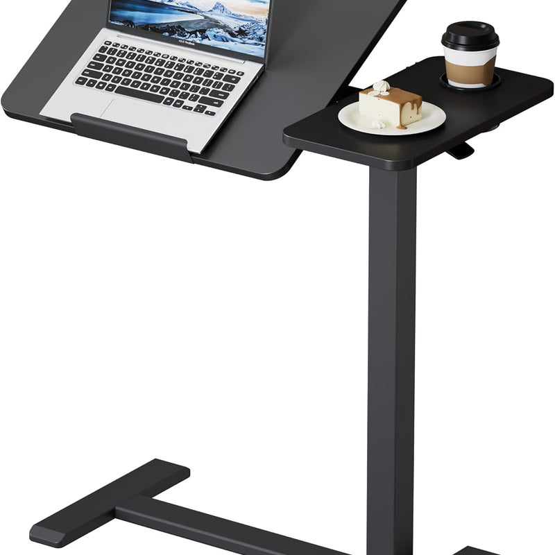 Adjustable Overbed Table With Wheels for Bed & Laptop