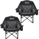 Oversized Camping Chairs 2 Pack – Extra-Large Folding Outdoor Chairs, Padded