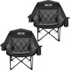 Oversized Camping Chairs 2 Pack – Extra-Large Folding Outdoor Chairs, Padded