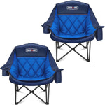 Oversized Camping Chairs 2 Pack – Extra-Large Folding Outdoor Chairs, Padded