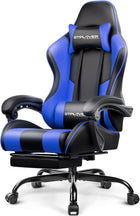 GAMING CHAIR WITH FOOTREST – LUMBAR SUPPORT & 360° SWIVEL