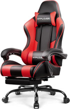 GAMING CHAIR WITH FOOTREST – LUMBAR SUPPORT & 360° SWIVEL