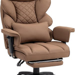 Big & Tall Office Chair with Footrest – Reclining Ergonomic Executive Chair, Wide Memory-Foam Seat, Adjustable Height