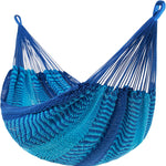 Handwoven Mayan Rope Double Hammock with Tree Straps, Carabiners & Carry Bag