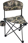 Tri-Lite Stool w/Back, Lightweight Portable Fishing Chair w/Cupholder and Carry Strap, Supports 225-Lb, Portable Outdoor Chair for the Hunting Blind, Camping, Travel, Hiking - Media 1