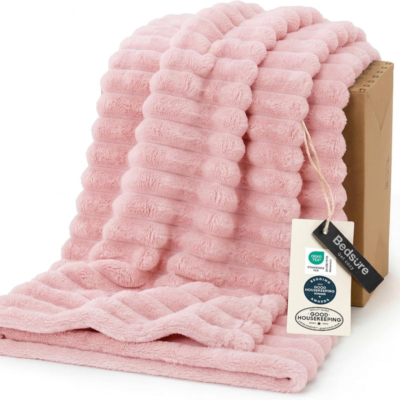 Throw Blanket – Soft, Lightweight Ribbed Design