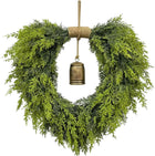 Valentine's Day Wreath for Front Door – Heart Shaped & Traditional Wreath with Red Rose, Berries & Eucalyptus Greenery, Farmhouse Wall Home Porch Decor