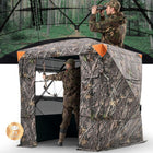 Silent Pop Up Hunting Blind with 270° See Through View – Waterproof Camo Ground Blind Tent for Turkey and Deer Hunting, 1-7 Person Capacity