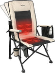 Heated Camping Chair for Adult Outdoor Activities - Portable Folding Heated Chair with 3 Adjustable Heat Levels, Heating Backrest Cushion Support 264LBS for Patio Camping (Battery Not Included) - Media 1