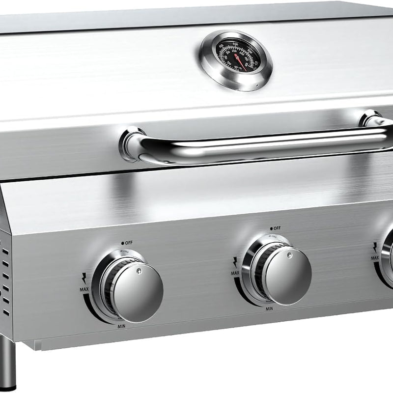 Portable Stainless Steel Tabletop Propane Grill – 2 & 3 Burner Outdoor BBQ Options