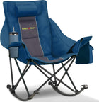 Oversized Folding Rocking Camping Chair with Padded Headrest