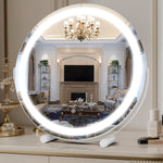 LED Vanity Mirror with Halo Lights – Dimmable, Touch Control, 360° Rotation