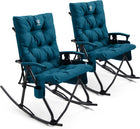 Oversized Folding Rocking Camping Chair with Padded Comfort & Portable Design