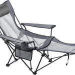 Premium Reclining Camping Chair with Footrest & Headrest – 4-Position Adjustable Recline