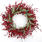 CHRISTMAS BERRY WREATH FOR FRONT DOOR – WINTER PINE HOLIDAY DÉCOR