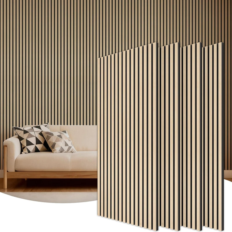 Wood Slat Acoustic Wall Panels – 2, 4 & 6 Packs