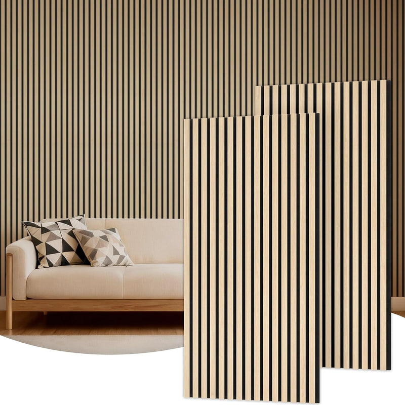 Wood Slat Acoustic Wall Panels – 2, 4 & 6 Packs