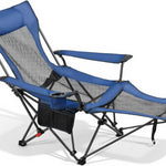 Premium Reclining Camping Chair with Footrest & Headrest – 4-Position Adjustable Recline
