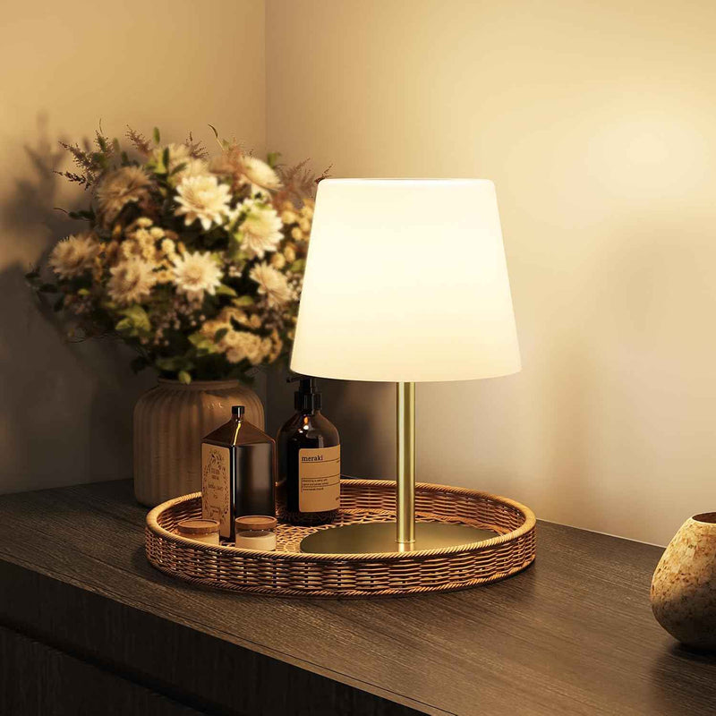 CORDLESS TABLE LAMP – RECHARGEABLE & WATERPROOF FOR SHOWER, BATHROOM AND OUTDOOR USE