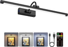 Battery Operated Picture Light for Wall - Rechargeable Cordless LED Art Light with Remote, Timer and Dimming