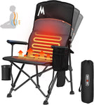 Heated Camping Chair for Adult Outdoor Activities - Portable Folding Heated Chair with 3 Adjustable Heat Levels, Heating Backrest Cushion Support 264LBS for Patio Camping (Battery Not Included) - Media 1