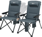 Reclining Camping Chair – 3-Position High-Back Folding Chair with Lumbar Support