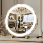 LED Vanity Mirror with Halo Lights – Dimmable, Touch Control, 360° Rotation