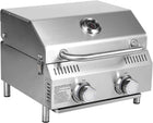 PORTABLE STAINLESS STEEL TABLETOP PROPANE GRILL – 2 & 3 BURNER OUTDOOR BBQ OPTIONS