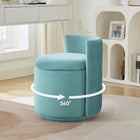 Swivel Accent Chair with Storage, 360 Degree Velvet Small Accent Chair, No Assembly Comfy Bedroom Chair for Living Room, Reading, Dressing Room