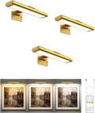Rechargeable Picture Lights for Wall, 3-Pack — Round or Rectangular