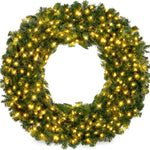 Pre-Lit Christmas Wreath with Warm LED Lights
