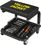 Rolling Mechanic Stool with Tool Tray - Creeper Seat with Wheels for Garage & Shop, Rolling Work Stool with Wheels for Mechanics, Auto Repair Workshop