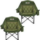 Oversized Camping Chairs 2 Pack – Extra-Large Folding Outdoor Chairs, Padded