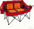 Heated Camping Chair for Adult Outdoor Activities - Portable Folding Heated Chair with 3 Adjustable Heat Levels, Heating Backrest Cushion Support 264LBS for Patio Camping (Battery Not Included)