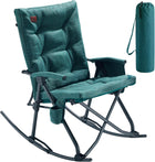 Oversized Folding Rocking Camping Chair with Padded Comfort & Portable Design