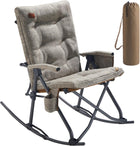 Oversized Folding Rocking Camping Chair with Padded Comfort & Portable Design