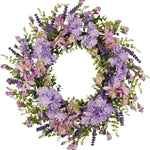 HYDRANGEA WREATH FOR FRONT DOOR – ARTIFICIAL FLORAL PORCH DÉCOR