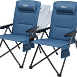 Reclining Camping Chair – 3-Position High-Back Folding Chair with Lumbar Support