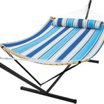 2-Person Hammock with Adjustable-Height Stand, Pillow & Carrying Bag