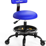 Rolling Mechanic Chair with Backrest and Footrest, 300-340 lb
