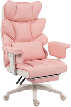 High-Back Office Chairs – Flip-Up Arm & Reclining Footrest Styles