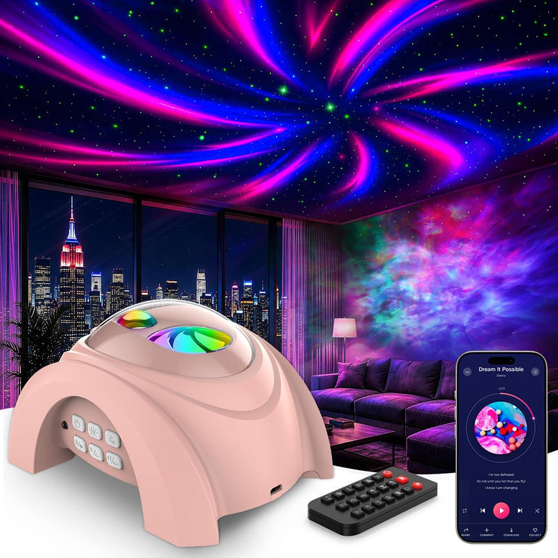 GALAXY PROJECTOR – WHITE NOISE, BLUETOOTH SPEAKER & REMOTE