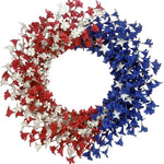 4TH OF JULY WREATH FOR FRONT DOOR – RED, WHITE & BLUE PATRIOTIC DÉCOR