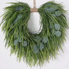 Valentine's Day Wreath for Front Door – Heart Shaped & Traditional Wreath with Red Rose, Berries & Eucalyptus Greenery, Farmhouse Wall Home Porch Decor