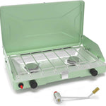 PORTABLE PROPANE CAMPING STOVE – 2 & 3 BURNER OUTDOOR STOVE WITH GRILL & WIND PROTECTION