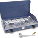 Portable Propane Camping Stove – 2 & 3 Burner Outdoor Stove with Grill & Wind Protection