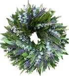 Preserved Dried Flowers Eucalyptus Wreath for Front Door, Natural Botanical Floral Wreath, Handcrafted Farmhouse Home Decor for Wall Porch