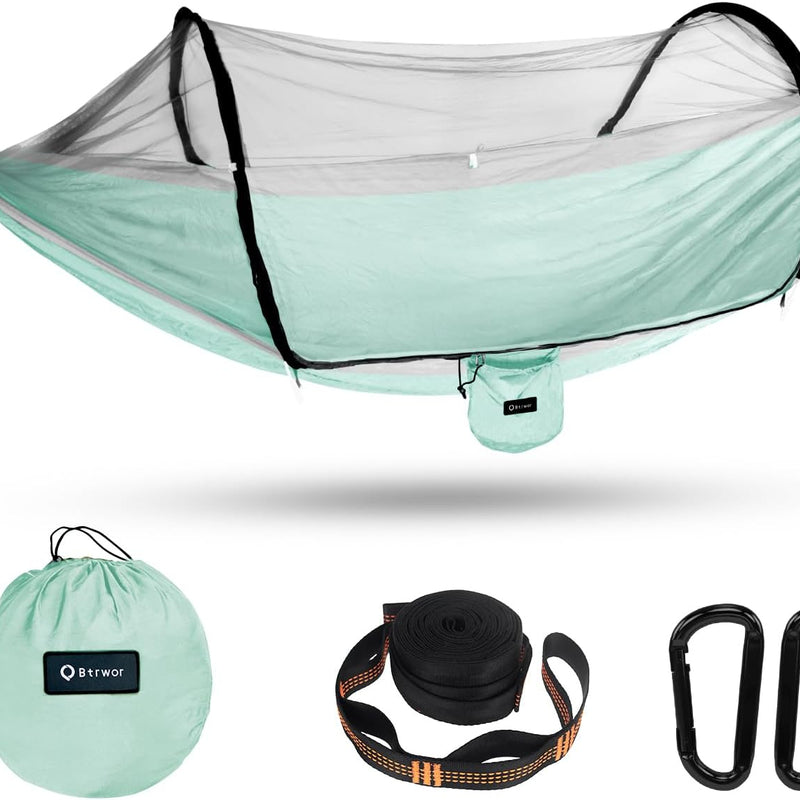 ULTRA-LIGHT POP-UP HAMMOCK WITH MOSQUITO NET – SOLO, 660 LB MAX LOAD