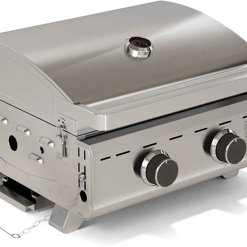 PORTABLE STAINLESS STEEL TABLETOP PROPANE GRILL – 2 & 3 BURNER OUTDOOR BBQ OPTIONS