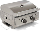 PORTABLE STAINLESS STEEL TABLETOP PROPANE GRILL – 2 & 3 BURNER OUTDOOR BBQ OPTIONS